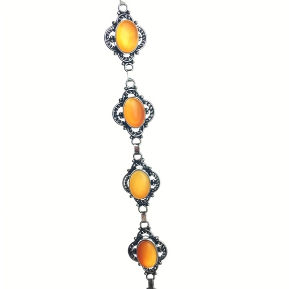 Agate Stone Toggle Bracelet 7.5 8 - Picture 8 of 10